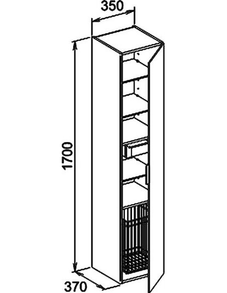 Keuco Tall Storage Unit Edition 11 - 3