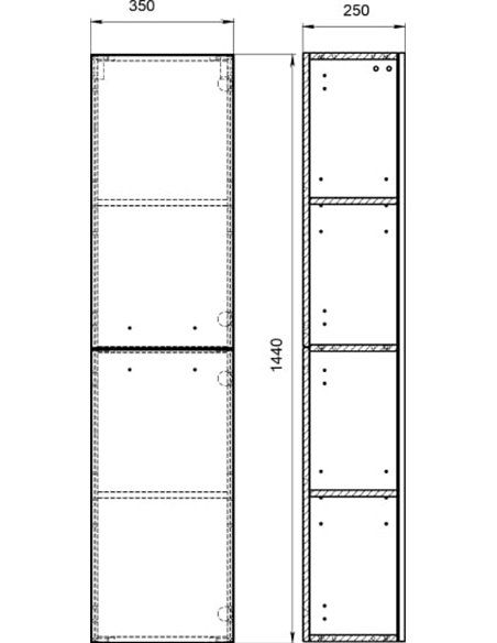 Cersanit Tall Storage Unit Melar - 3