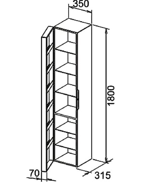 Keuco Tall Storage Unit Edition 300 - 6