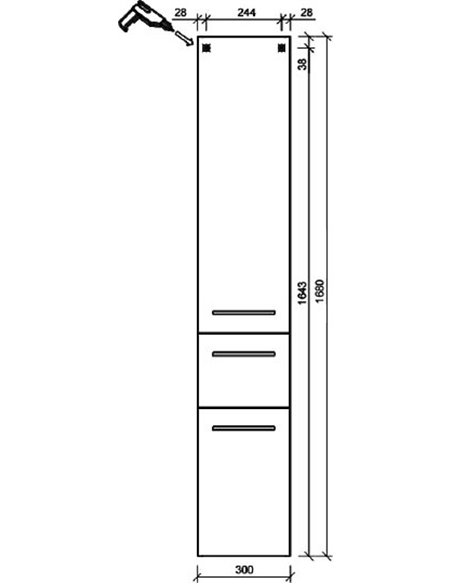 Pelipal Tall Storage Unit Cassca - 4