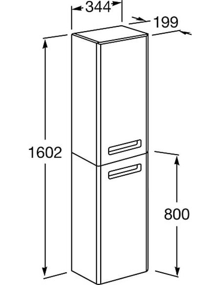 Roca Tall Storage Unit Gap R - 2