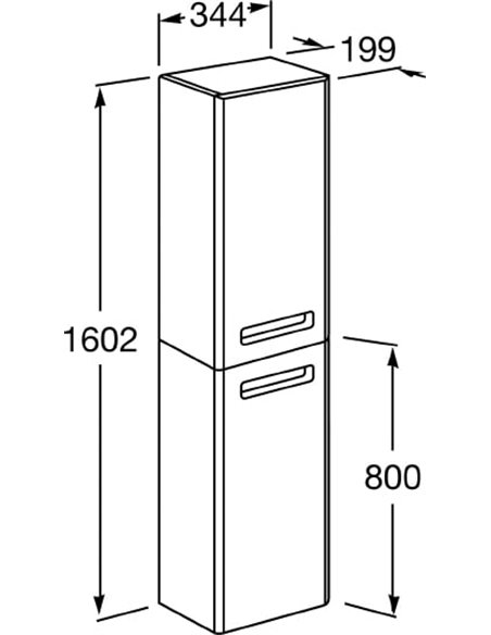 Roca Tall Storage Unit Gap R - 4
