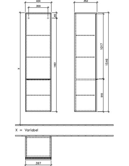 Villeroy & Boch Tall Storage Unit Venticello A95101 SX - 5