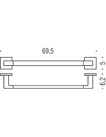 Полотенцедержатель Colombo Design BasicQ B3711 70 см, хром - 3