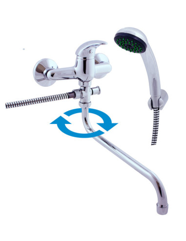 Bath-shower lever mixer SAZAVA - Barva chrom,Rozměr 150 mm,Typ ručky SA556.5/1