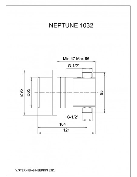 Stern iebūvējams dušas krāns ar sensoru NEPTUNE 1031 - 2