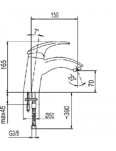 KFA Armatura single-lever basin mixer AMETYST 402-815-00 - 2
