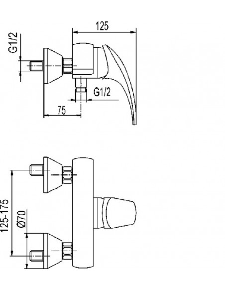 KFA Armatura Single-lever shower mixer AMETYST 406-010-00 - 2