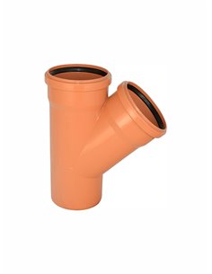 Sewage tee PVC DN110/110/45^ 852 - 1