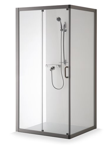 Baltijos Brasta shower enclosure 110x80 LAIMA transparent glass - 1