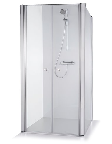 Baltijos Brasta shower enclosure ERIKA 80x80 transparent glass - 1
