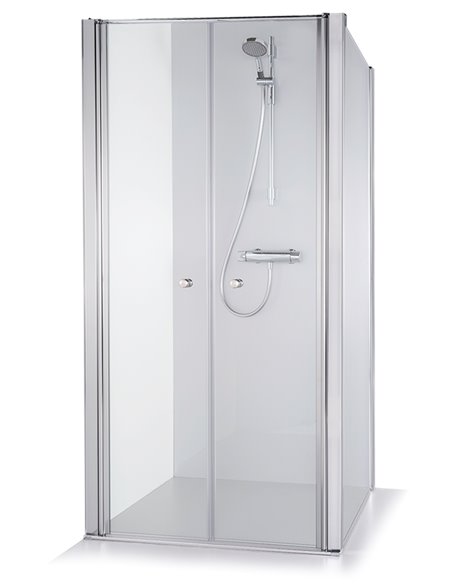 Baltijos Brasta shower enclosure ERIKA 90x90 transparent glass - 1