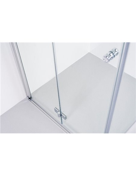 Baltijos Brasta shower enclosure SANDRA 100x100 transparent glass - 4