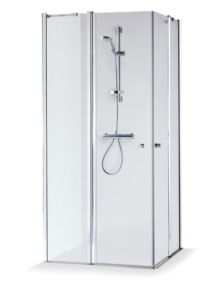 Baltijos Brasta shower enclosure SIMA 80x80 transparent glass - 1