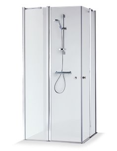 Baltijos Brasta shower enclosure SIMA 100x100 transparent glass - 1