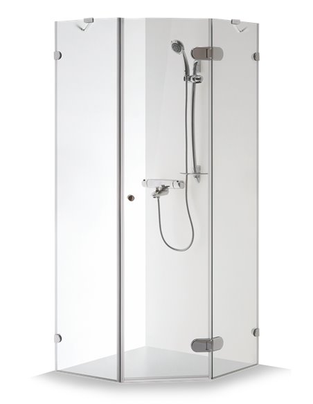 Baltijos Brasta shower enclosure NIDA 100x100 transparent glass - 1