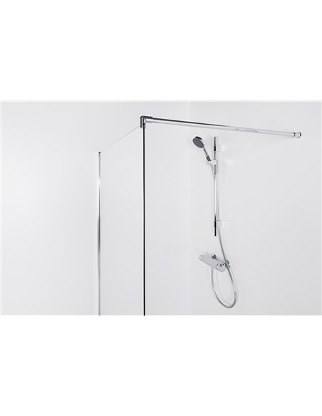Baltijos Brasta shower wall EMA 100 transparent glass - 3