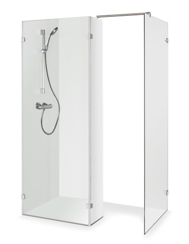 Baltijos Brasta shower enclosure BONA 150x90 transparent glass - 1