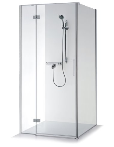 Baltijos Brasta shower enclosure NINA PLUS 80x80 transparent glass - 1