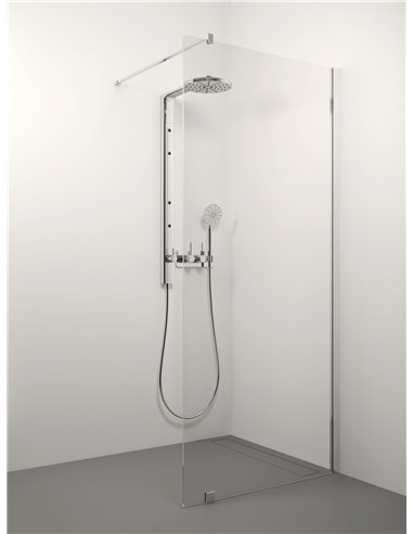 Stikla Serviss dušas siena ERIKA 80x200 Caurspīdīga - 1