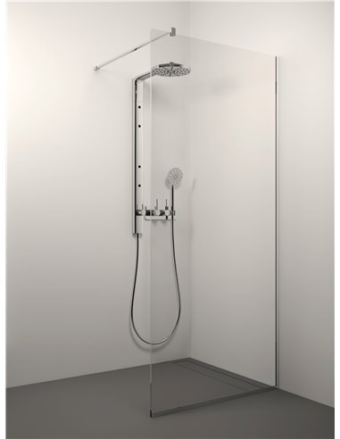 Stikla Serviss dušas siena KAIRA 60x200 Caurspīdīga - 1