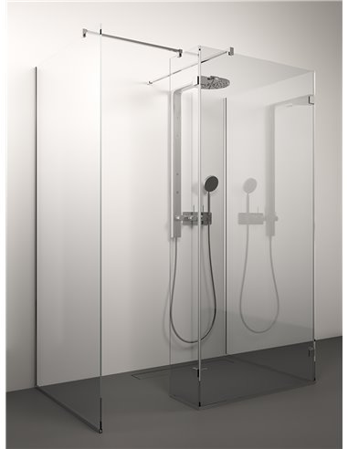 Stikla Serviss Shower wall SEI 140x90x200 Clear - 1
