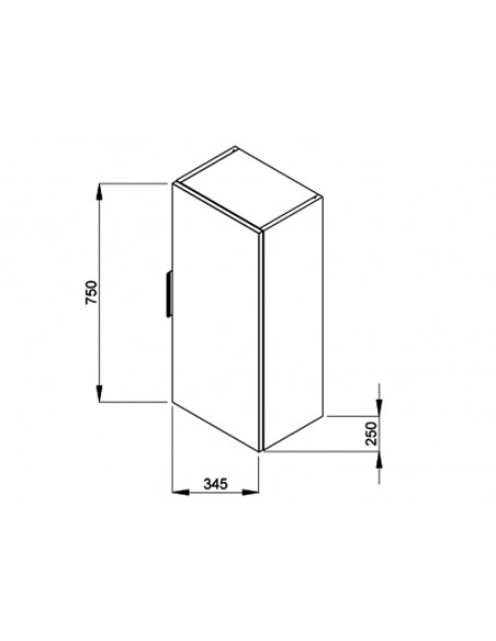 Jika wall cabinet Cube 1D 34.6x27cm - 2