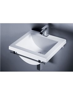 Vispool stone wash basin, 505x477mm