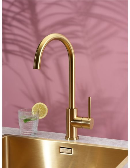 Reginox Kitchen Water Mixer Cano PVD Gold