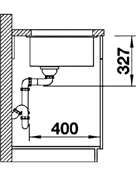 Кухонная раковина Blanco Subline 400-U антрацит - 5