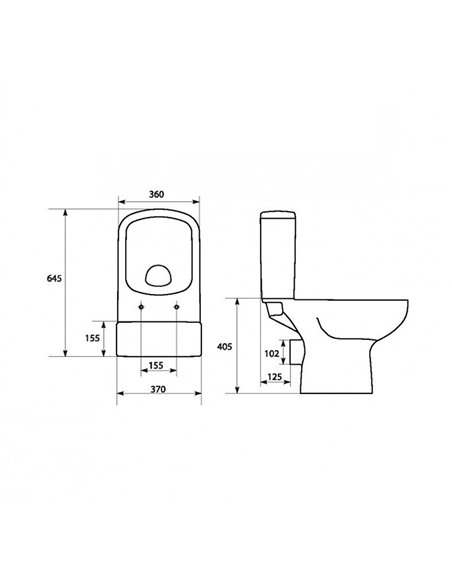 Cersanit tualetes pods new clean on Colour 011 0277001 ar pieslēgumu no sāna - 6