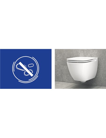 Set: Cersanit B634 City toilet + frame +  flush plate 0271006