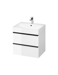 Cersanit Vanity Unit for a Basin Virgo 60 white+black handles
