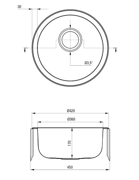 Deante kitchen sink TWIST 8275135 steel 49x17cm