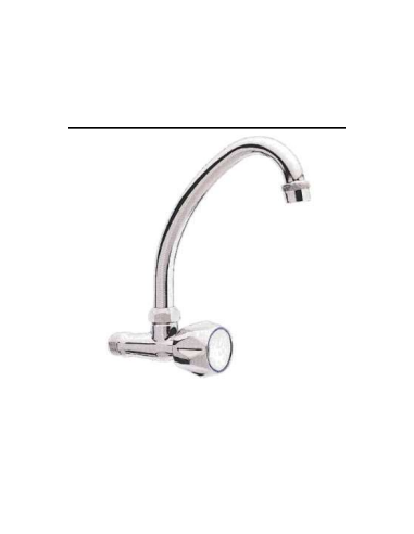 Sink faucet with "J" spout for one...
