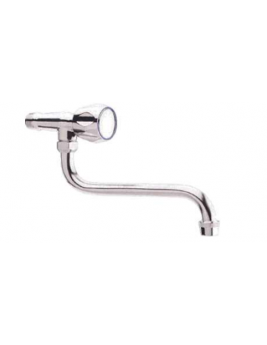 Wall-mounted sink faucet with "S"...
