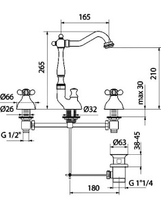 Карниз для ванны Ridder 159501 - 1