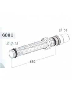 Goffer pipe 11/4*x650mm...