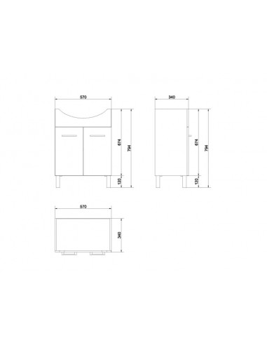 copy of Cersanit Tall Storage Unit Moduo 40x160cm 0276005 white