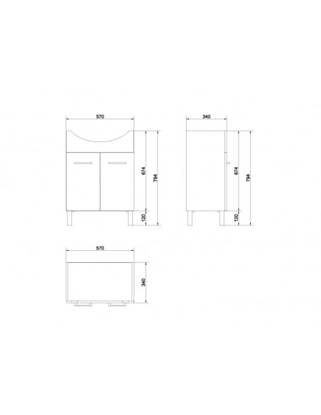 copy of Cersanit Tall Storage Unit Moduo 40x160cm 0276005 white