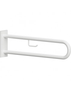 HELPabutment grab bar in U shape with TP holder 750 mm, white, with cover