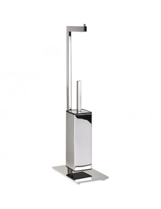 BETA Free standing stand toilet paper holder and toilet brush