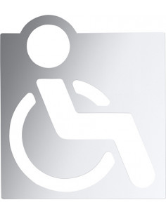 Pictogram - Disabled toilet, square, polished