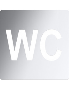Pictogram - WC, square, polished