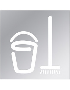 Pictogram - Cleaning room, square, polished