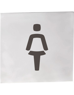 HOME Pictogram – Ladies\' toilet, square, matt