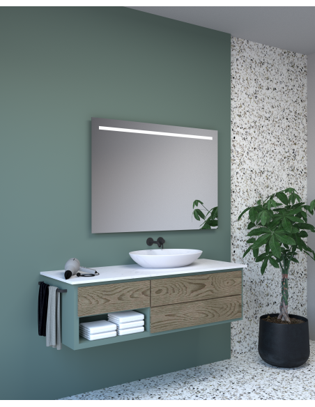 NORA Mirror with frontal LED lighting