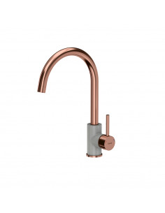INGRID SteelQ, steel kitchen faucet PVD copper / grey metallic