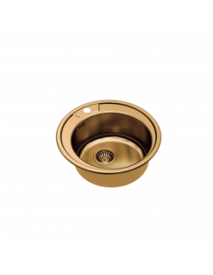 CLINT 210 SteelQ 1-bowl sink with siphon PVD copper
