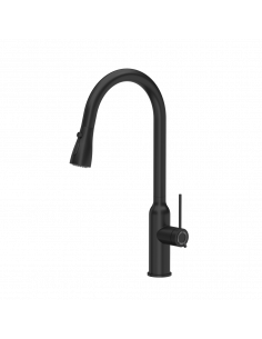 JESSICA Q LINE SteelQ kitchen faucet with pull-out spout and shower function / pure carbon